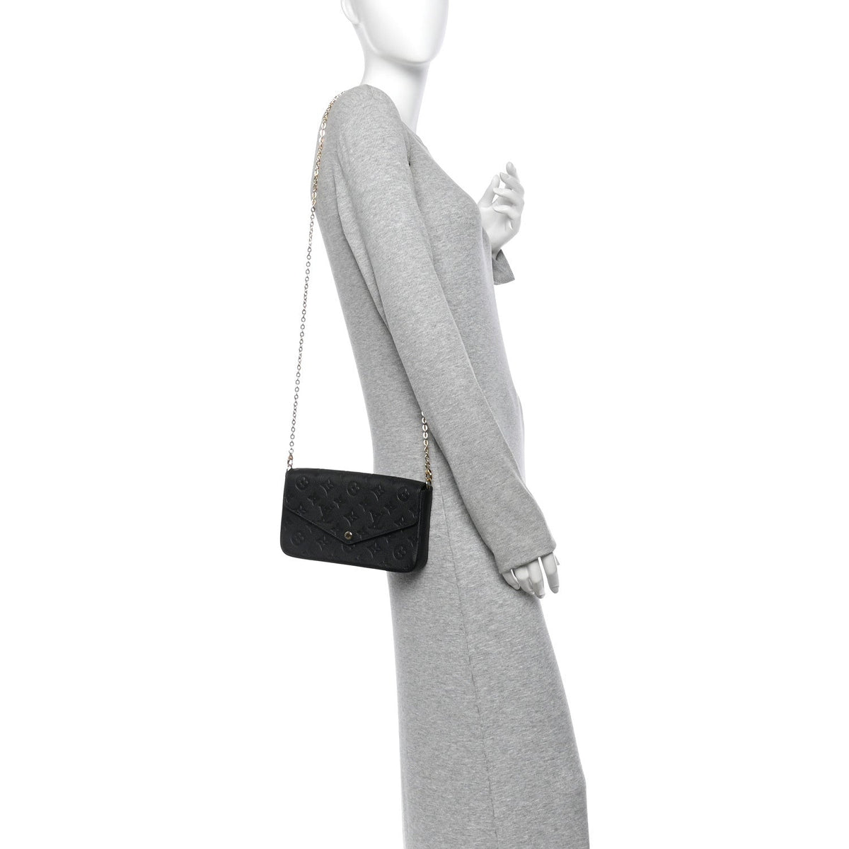 Empreinte Pochette Felicie Chain Wallet Black
