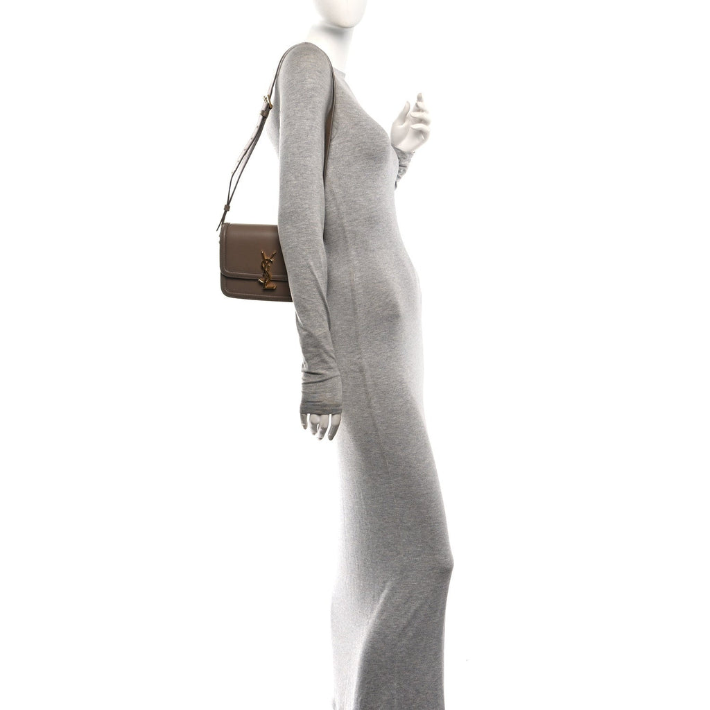 Smooth Calfskin Small Solferino Satchel Natural Tan