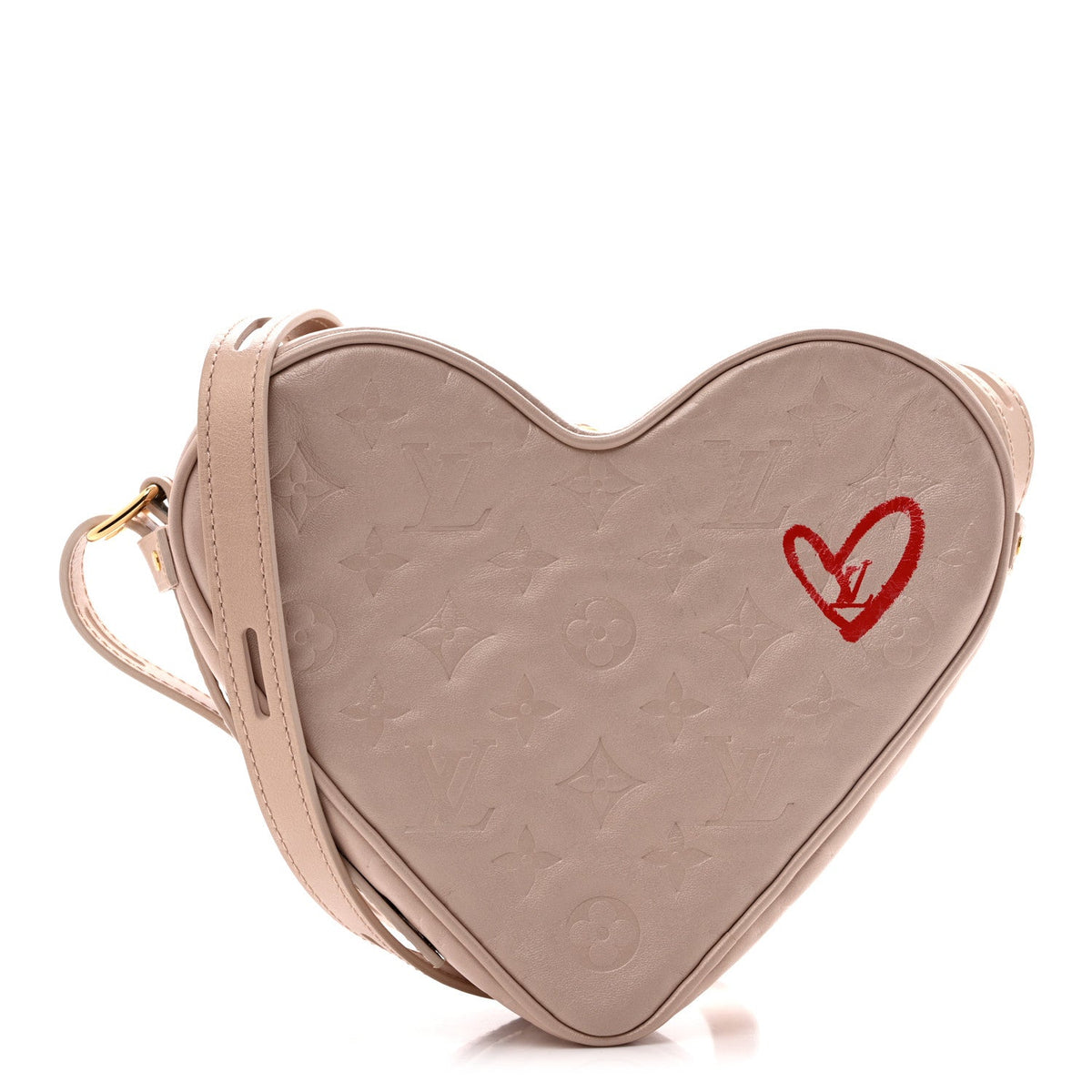 Lambskin Embossed Monogram Fall In Love Sac Coeur Light Pink