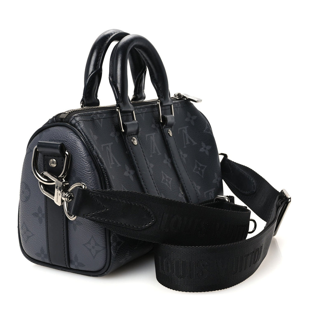 Reverse Monogram Eclipse Keepall Bandouliere 25 Black