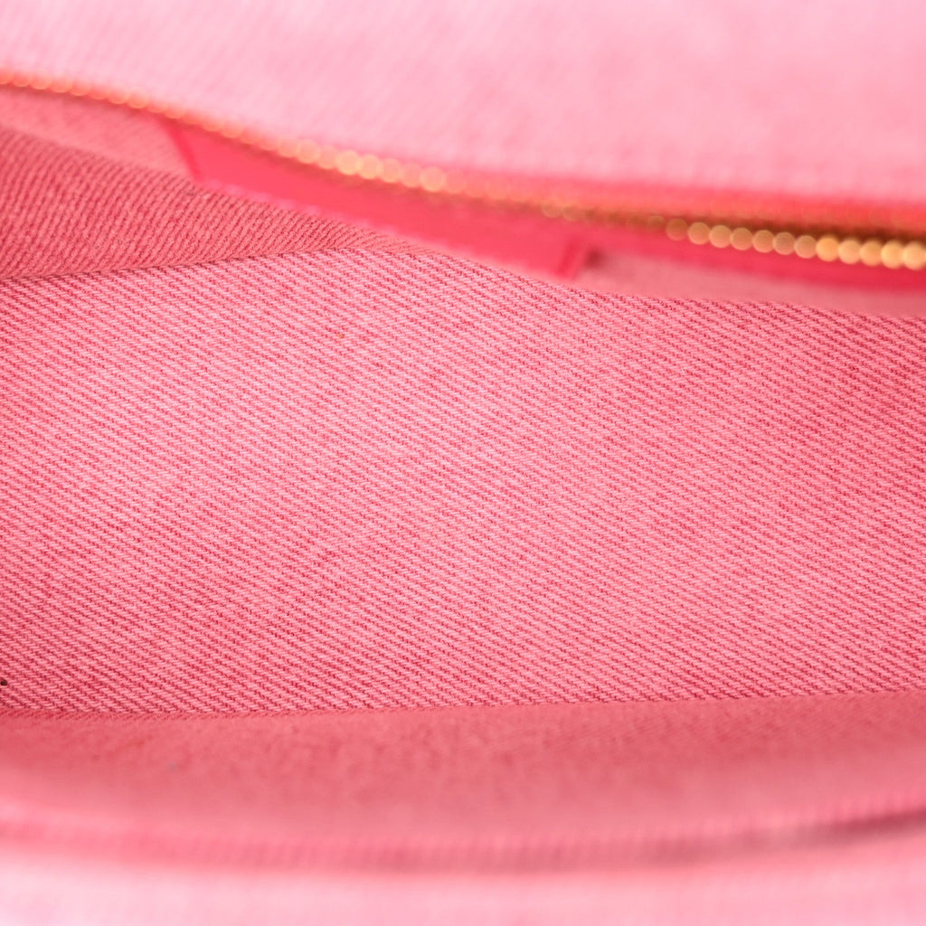 Denim Macrocannage Medium Caro Bag Fuchsia Multicolor
