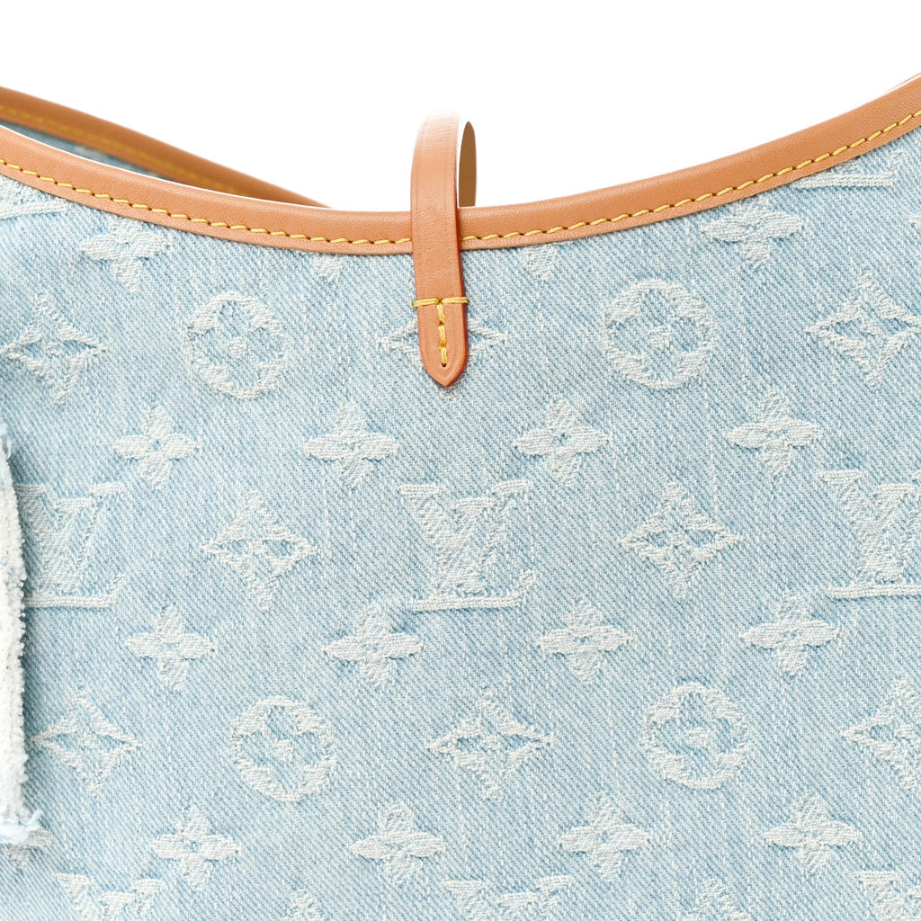 Monogram Denim CarryAll PM Sky Blue