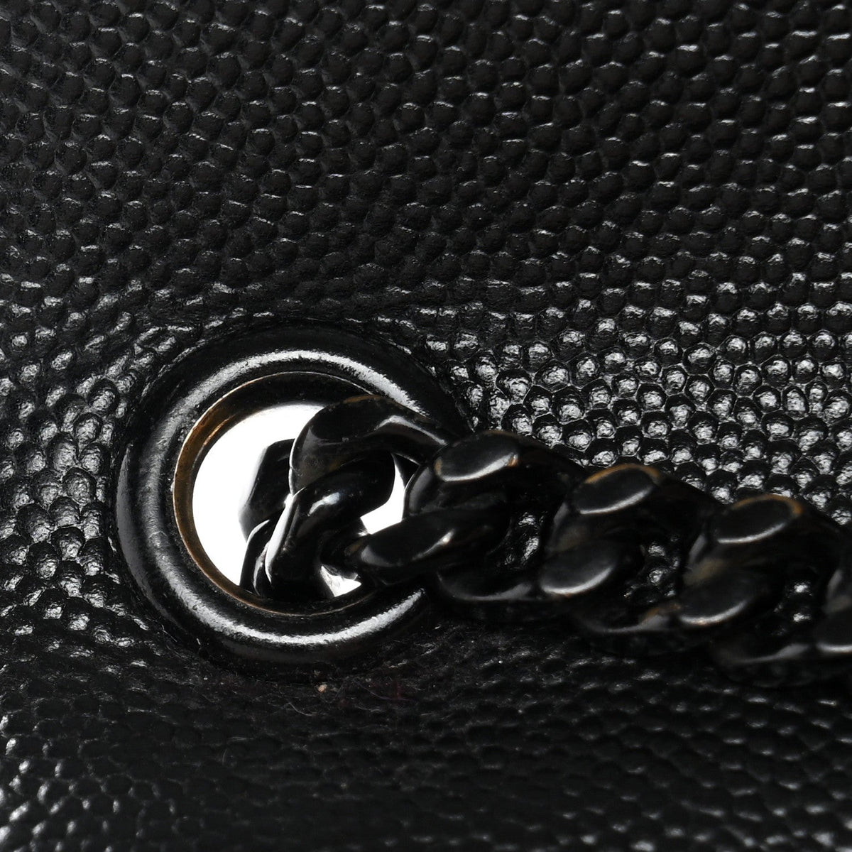 Grain De Poudre Medium Classic Monogram Monochrome Kate Satchel Black