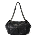 Vintage Lambskin Chevron Monogram Medium Nolita Black