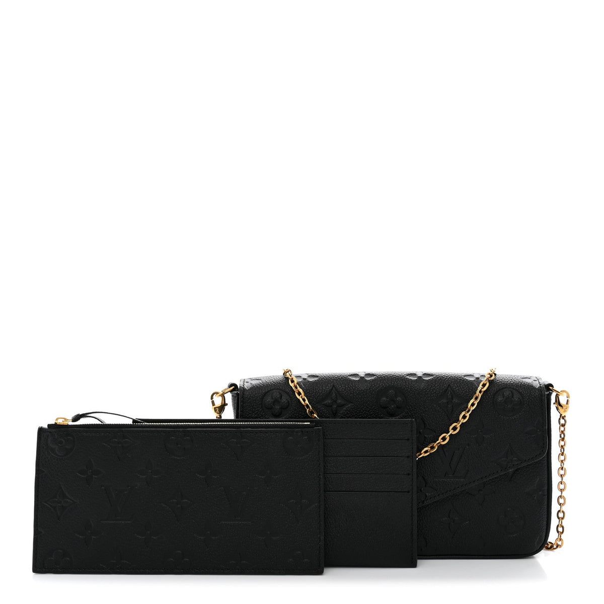 Empreinte Pochette Felicie Chain Wallet Black