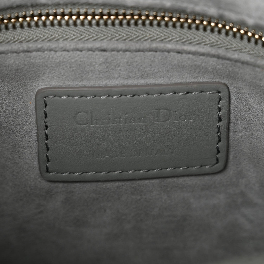 Ultra Matte Calfskin Cannage Small My ABCDior Lady Dior Grey