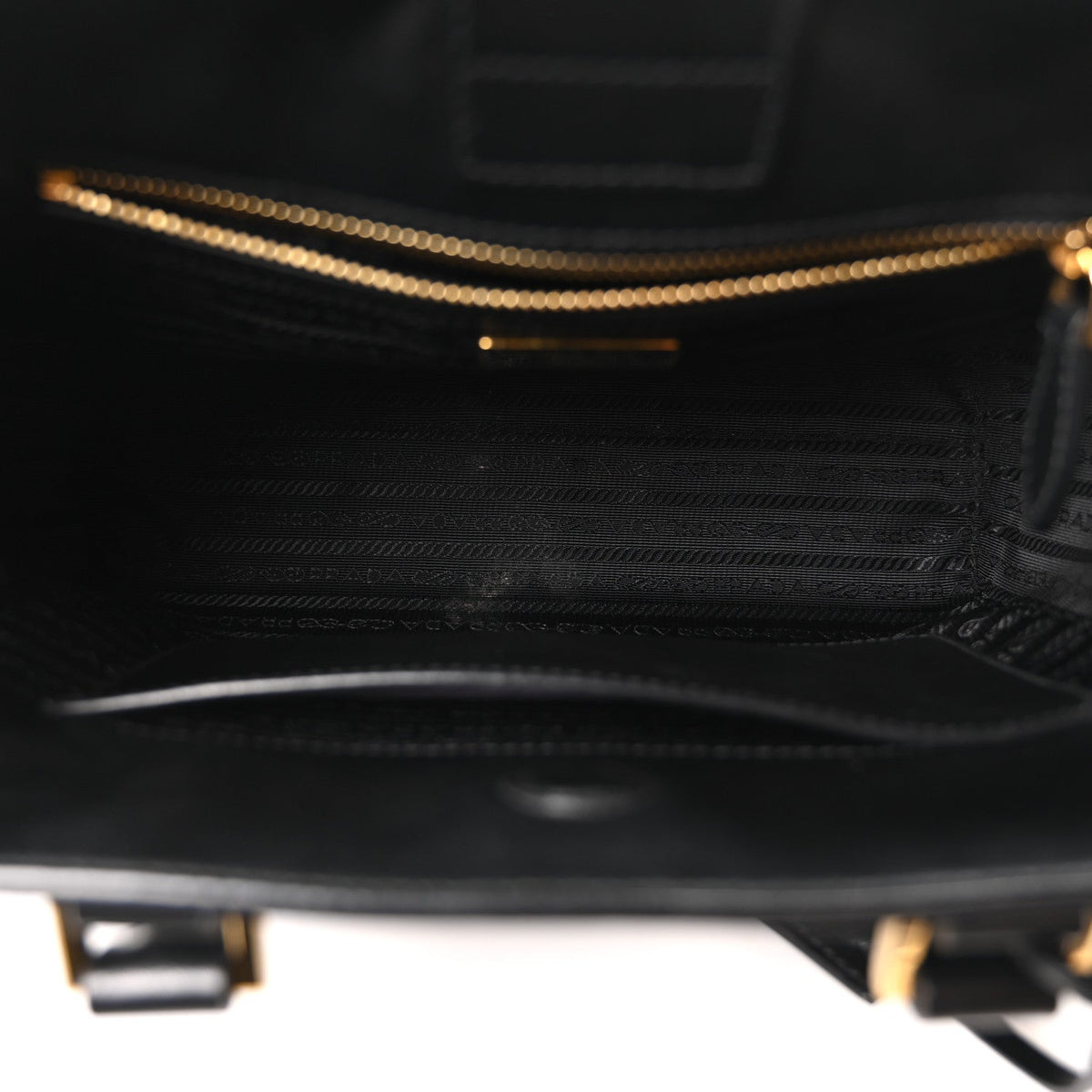 Saffiano Soft Calfskin Small Zippered Tote Black