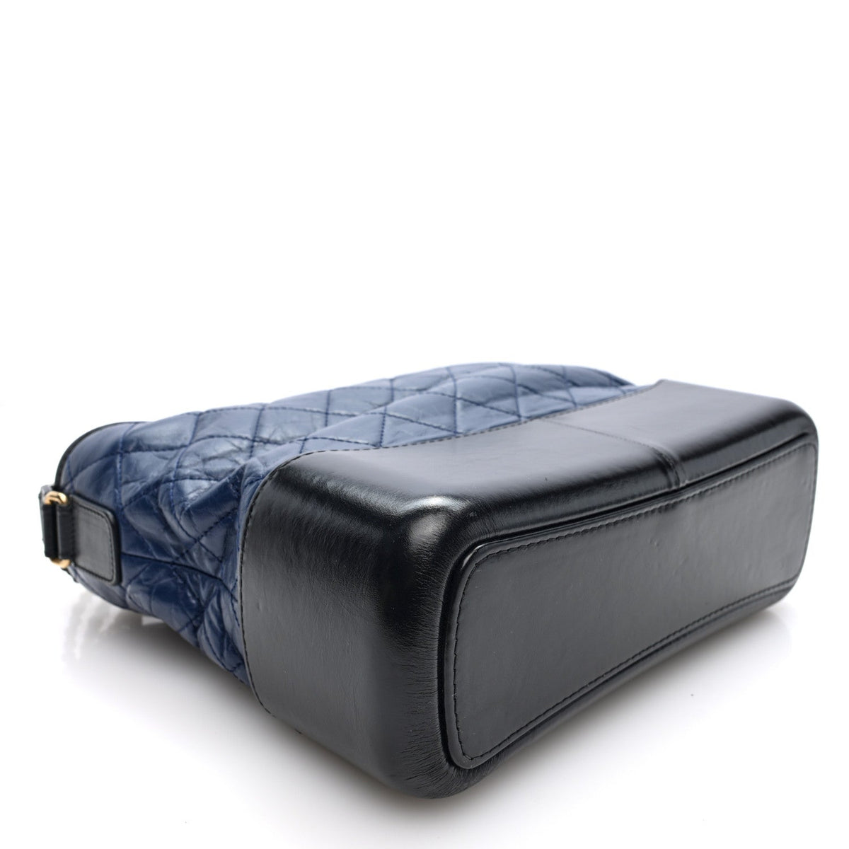 Aged Calfskin Quilted Medium Gabrielle Hobo Navy Black