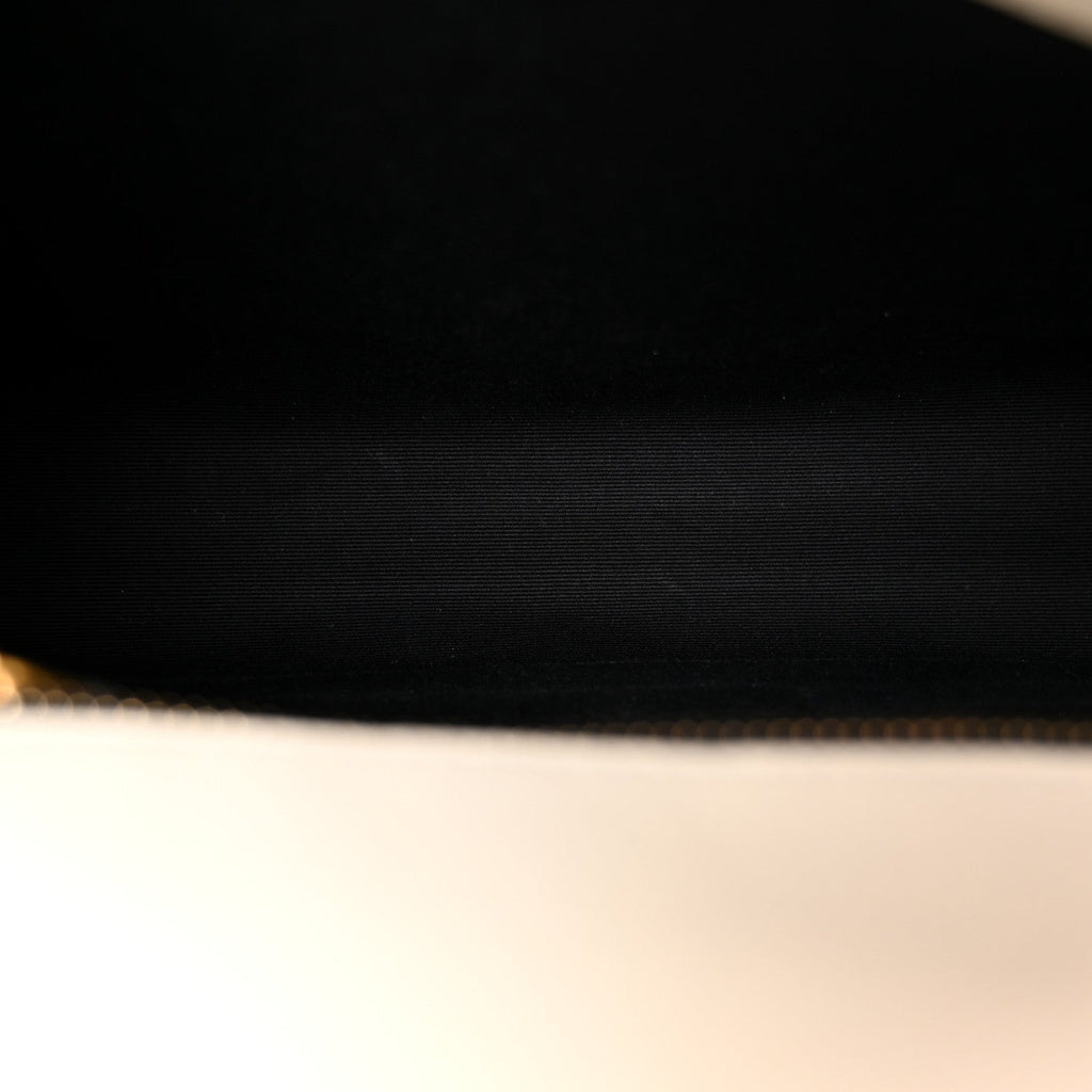 Lambskin Quilted Mini Becky Chain Bag Crema Soft