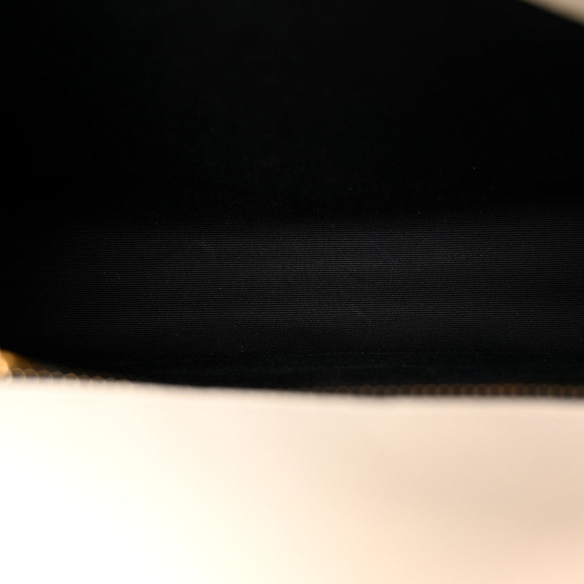 Lambskin Quilted Mini Becky Chain Bag Crema Soft