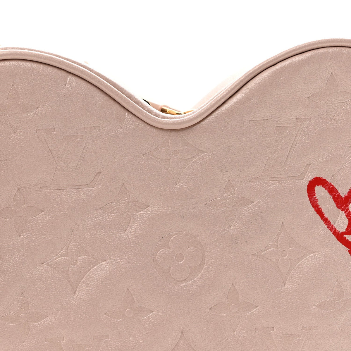 Lambskin Embossed Monogram Fall In Love Sac Coeur Light Pink