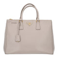 Saffiano Lux Large Galleria Double Zip Tote Argilla