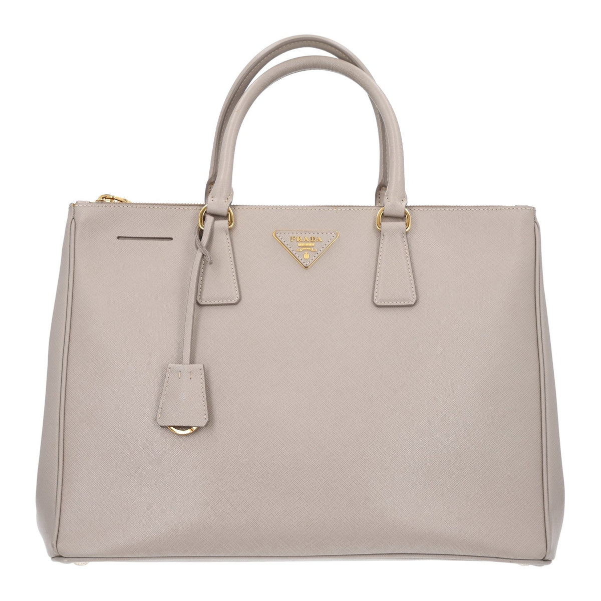 Saffiano Lux Large Galleria Double Zip Tote Argilla