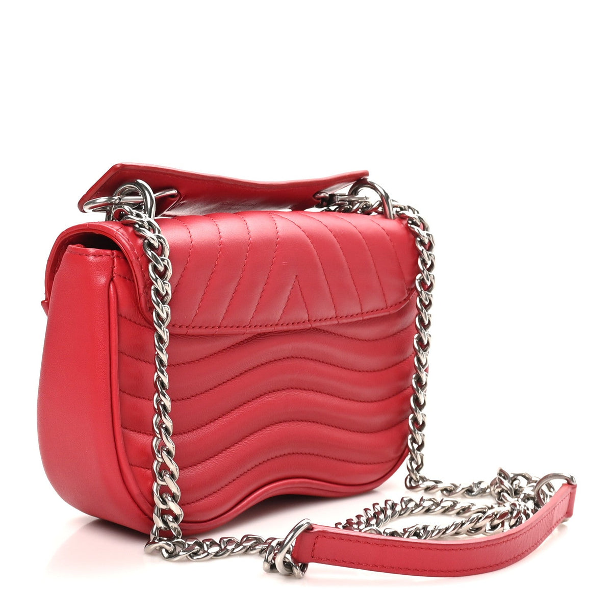 Calfskin Love Lock New Wave Chain PM Red
