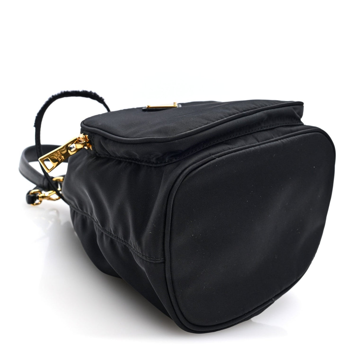 Re-Nylon Duet Drawstring Shoulder Bag Black