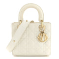 Lambskin Cannage Small My ABCDior Lady Dior White