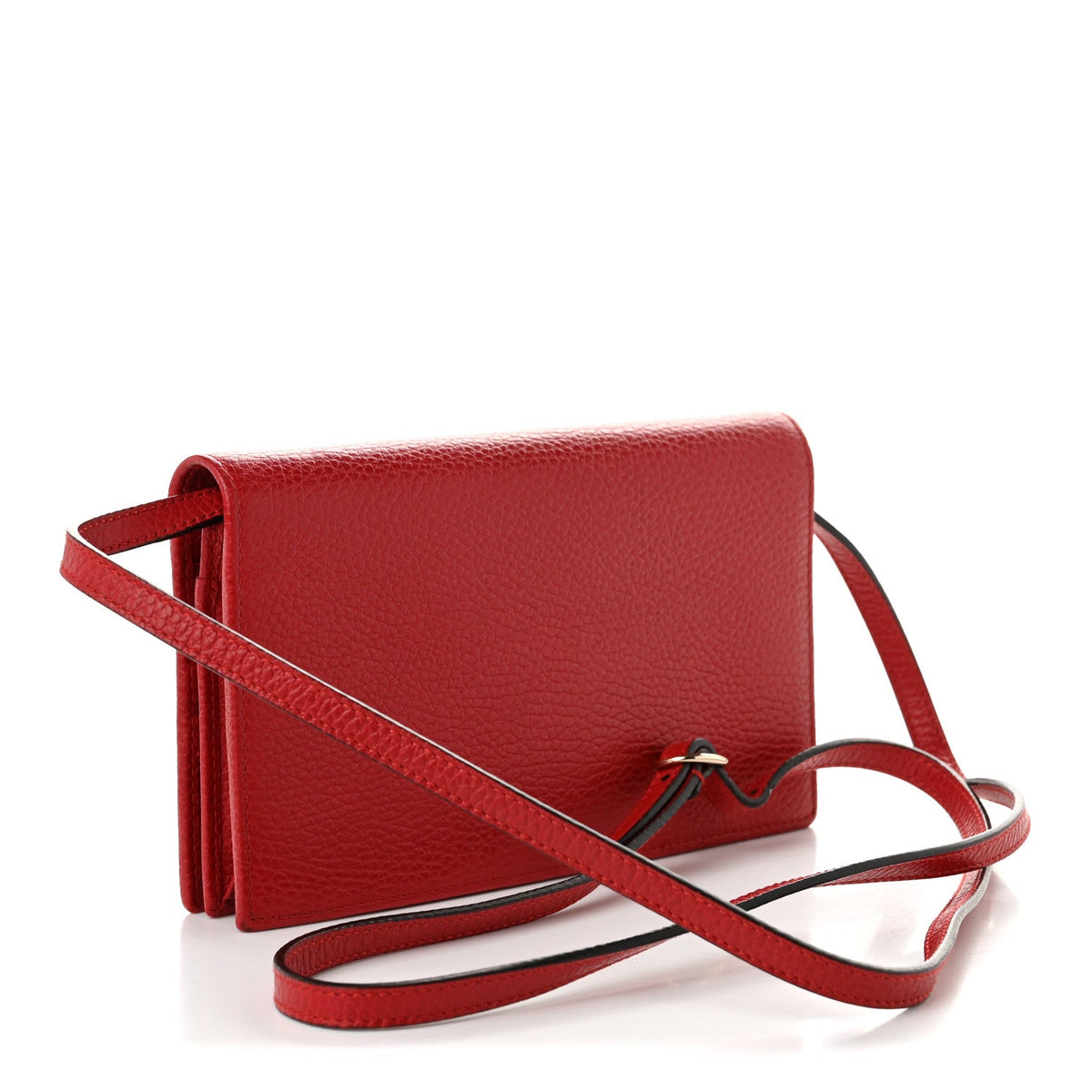 Dollar Calfskin Mini Swing Wallet Bag Oxidation