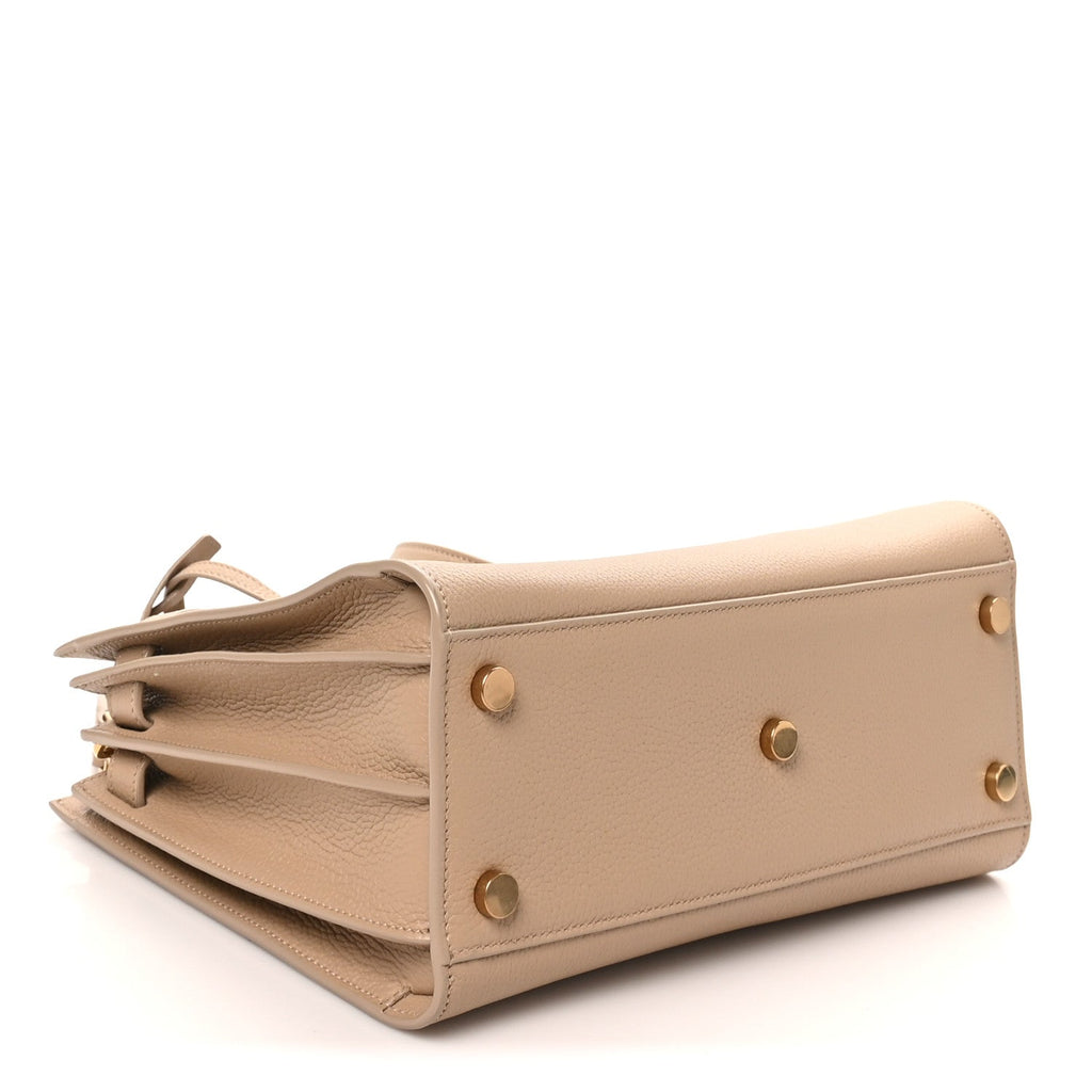 Grained Calfskin Baby Sac De Jour Souple Dark Beige