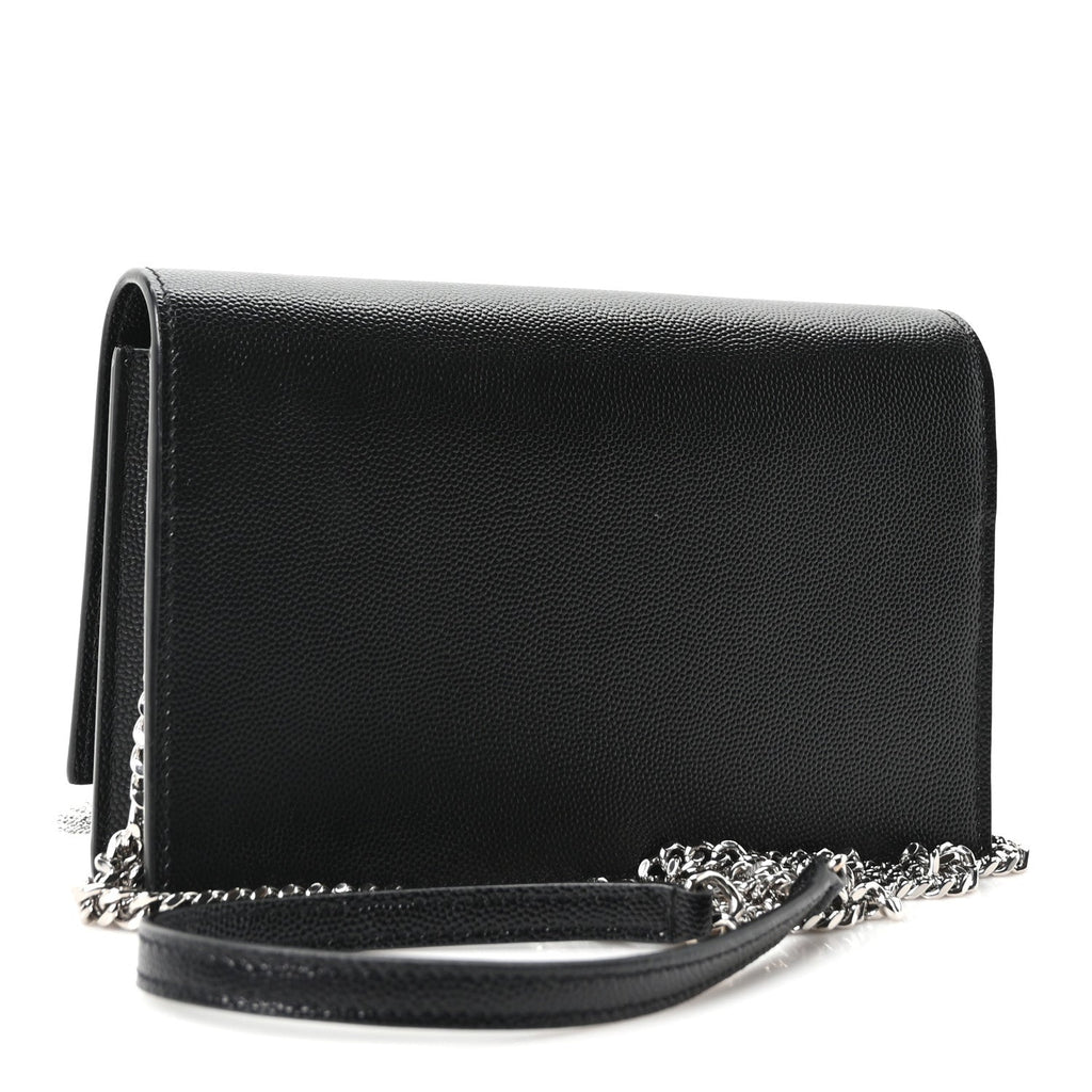 Grain De Poudre Classic Monogram Kate Tassel Chain Wallet Black