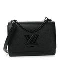 Epi Twist Shoulder Bag MM Matte Black