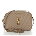 Calfskin Matelasse Monogram Lou Camera Bag Dark Beige