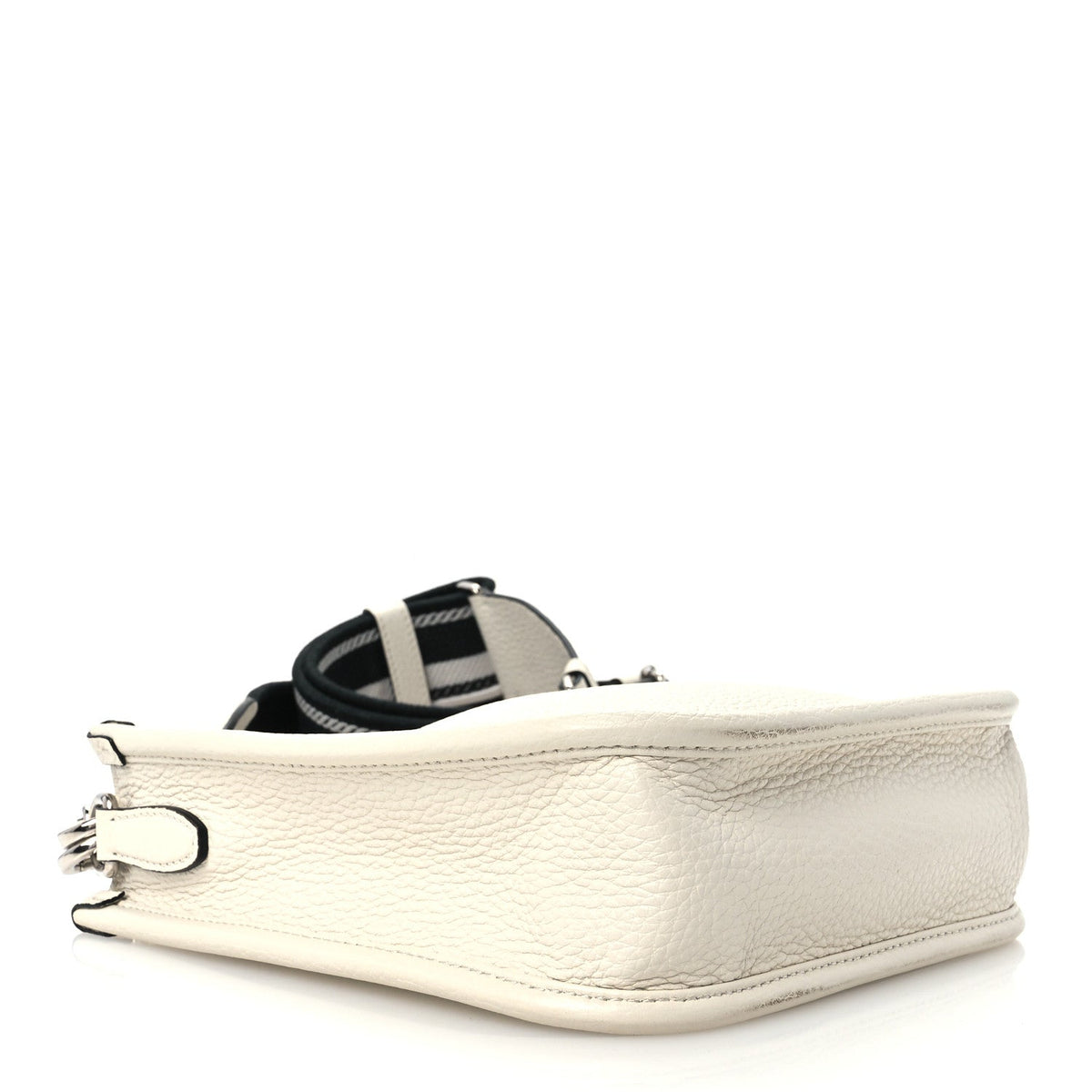 Vitello Daino Soft Mini Hobo Messenger Bag White