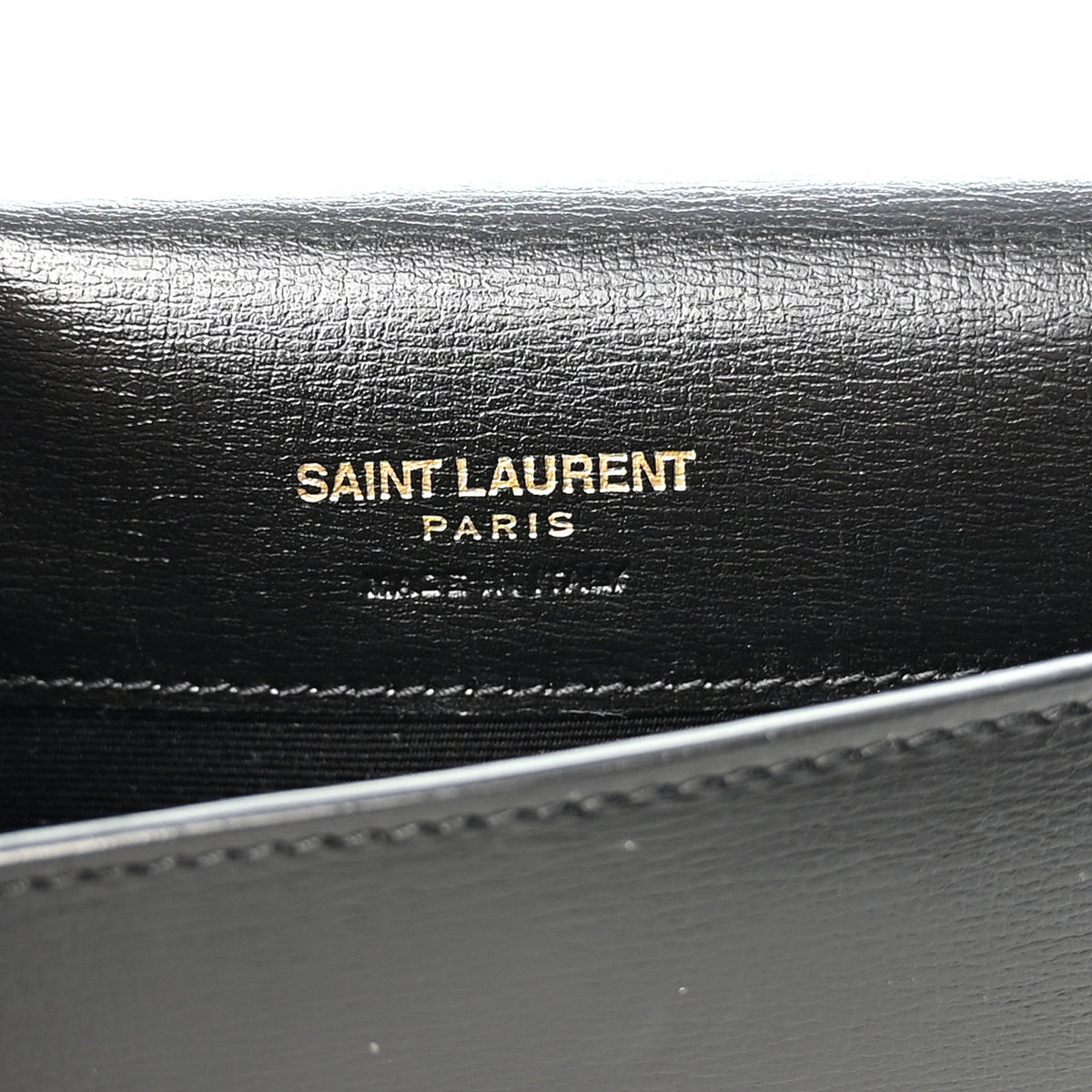 Grained Calfskin Monogram Phone Holder Crossbody Black