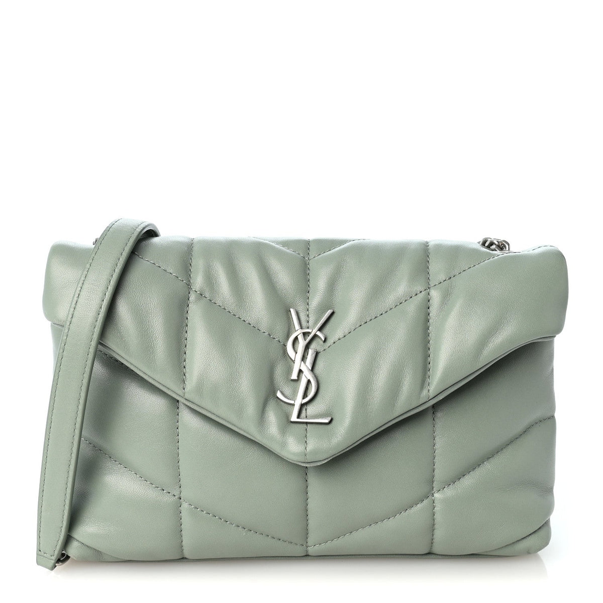 Lambskin Quilted Toy Loulou Puffer Monogram Chain Satchel Mint