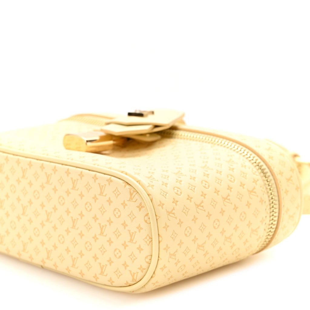 Calfskin Minigram Vanity Chain Pouch Banana