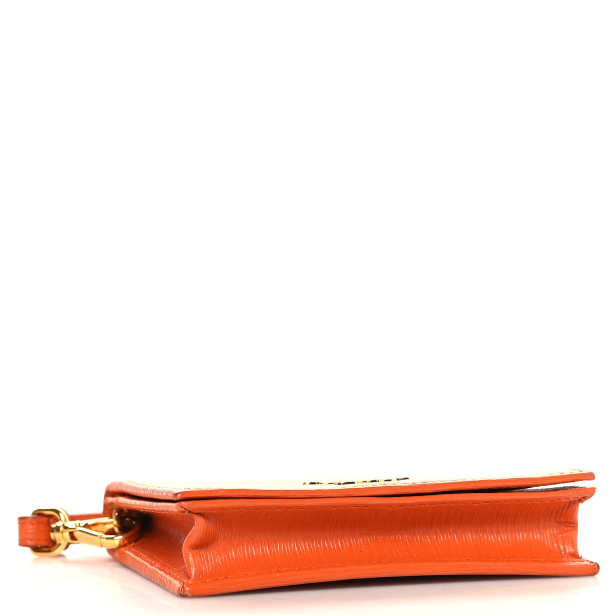 Vitello Move Metal Wristlet Card Holder Papaya